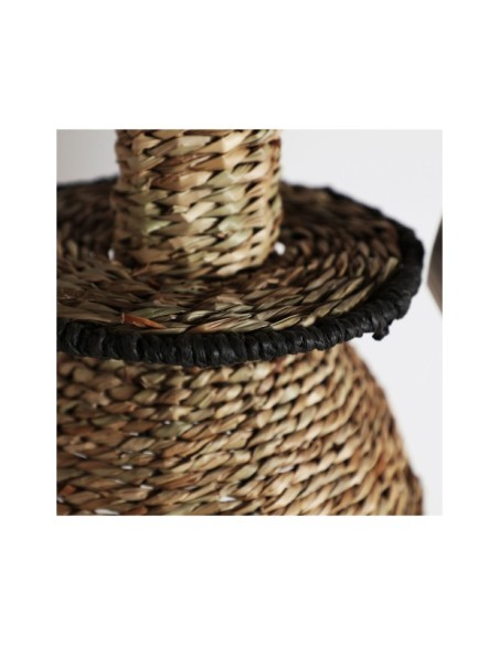 Lámpara de Techo KASSES, Fibra Natural / Negro, Natural - Kodu Home Design