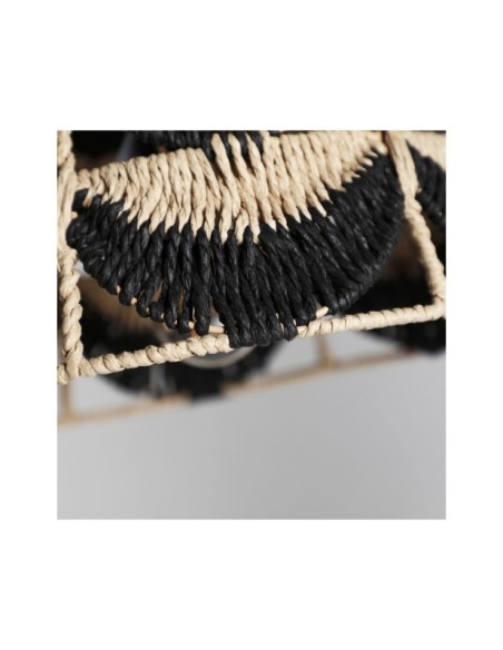 Lámpara de Techo LISSE, Fibra Natural / Negro, Natural - Kodu Home Design