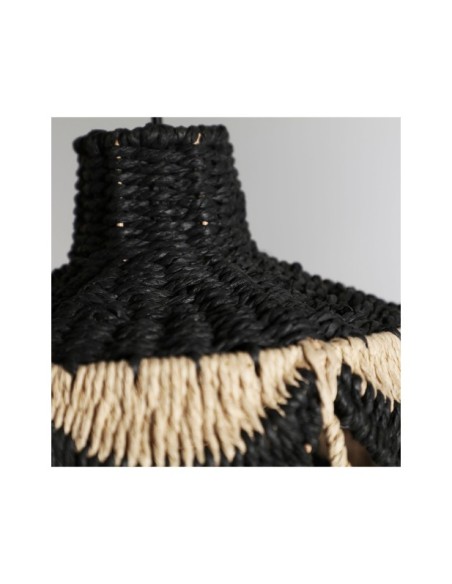 Lámpara de Techo LISSE, Fibra Natural / Negro, Natural - Kodu Home Design