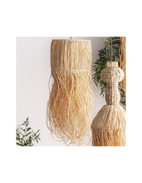 Lámpara de Techo KASSES, Fibra Natural / Marrón - Kodu Home Design