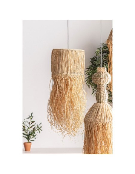 Lámpara de Techo KASSES, Fibra Natural / Marrón - Kodu Home Design