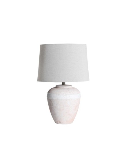 Lámpara de Mesa HELINA, Cerámica / Blanco, Plata - Kodu Home Design