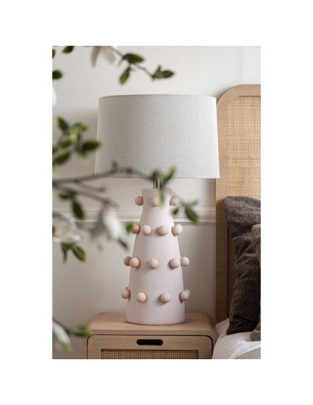 Lámpara de Mesa JUDITH, Cerámica / Gris, Plata, Rosa Palo - Kodu Home Design