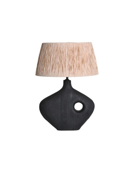 Lámpara de Mesa, Mango / Negro, Marrón - Kodu Home Design