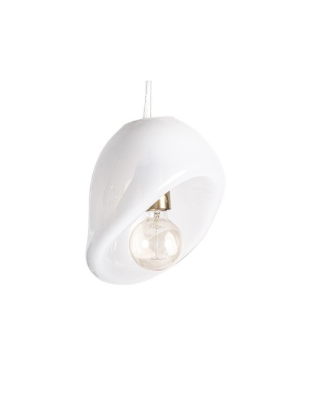 Lámpara de Techo NAIA, Vidrio / Blanco, Oro - Kodu Home Design