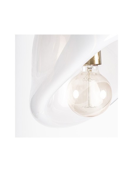 Lámpara de Techo NAIA, Vidrio / Blanco, Oro - Kodu Home Design