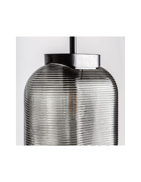 Lámpara de Techo LYRA, Vidrio / Negro, Gris - Kodu Home Design