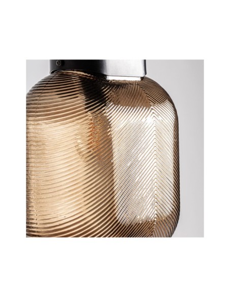 Lámpara de Techo ZARIA, Vidrio / Ámbar, Negro - Kodu Home Design