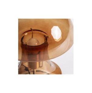 Lámpara de Mesa HASSELT, Vidrio / Ámbar, Oro - Kodu Home... 2