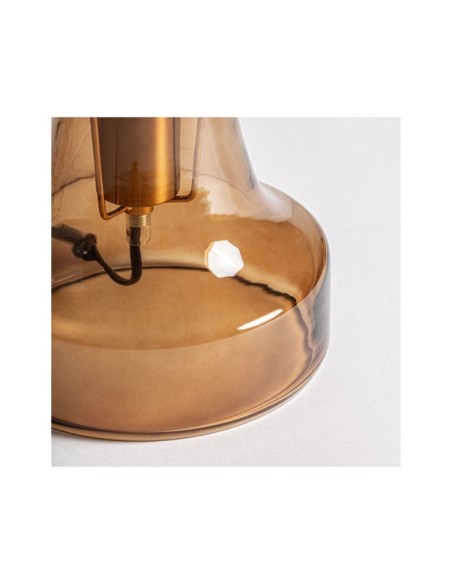 Lámpara de Mesa HASSELT, Vidrio / Ámbar, Oro - Kodu Home Design