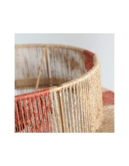 Lámpara de Techo IZAMAL, Yute / Marrón, Rojo - Kodu Home Design