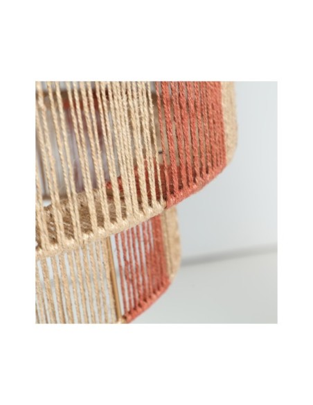 Lámpara de Techo IZAMAL, Yute / Marrón, Rojo - Kodu Home Design
