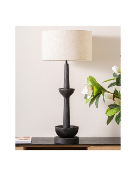 Lámpara de Mesa HAVERSLEV, Mango / Negro, Beige - Kodu Home Design