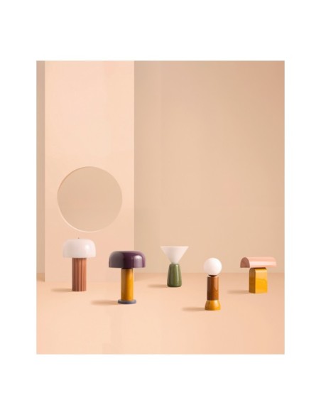 Lámpara de Mesa MONTALCINO, Hierro / Blanco, Verde - Kodu Home Design