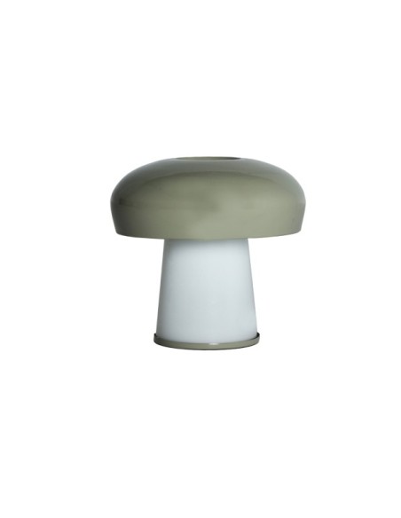 Lámpara de Mesa CORTONA, Vidrio / Blanco, Verde - Kodu Home Design