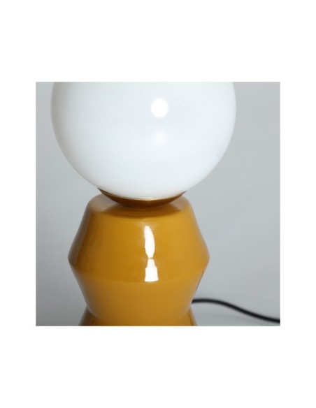 Lámpara de Mesa ORVIETO, Hierro / Mostaza, Blanco, Oro - Kodu Home Design