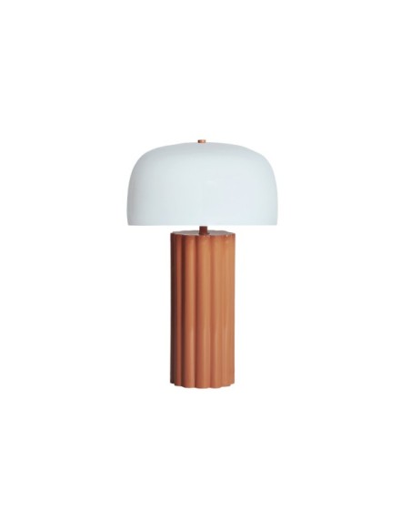Lámpara de Mesa TRESA, Hierro / Terracota, Blanco - Kodu Home Design