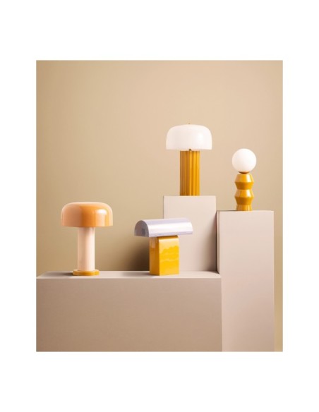 Lámpara de Mesa VEZIA, Hierro / Amarillo, Morado - Kodu Home Design