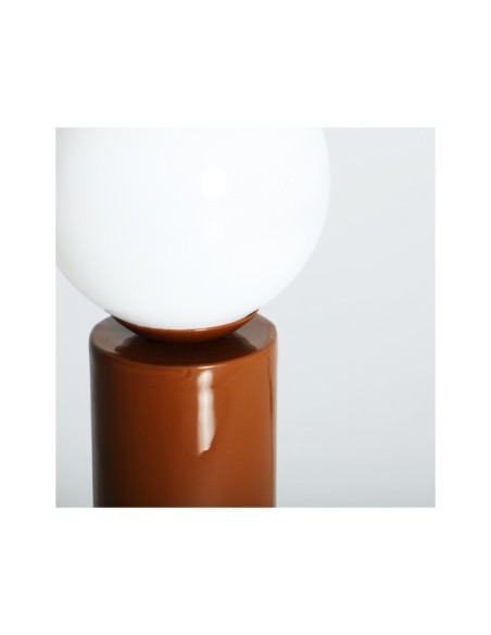 Lámpara de Mesa MANAROLA, Hierro / Mostaza, Blanco, Marrón - Kodu Home Design