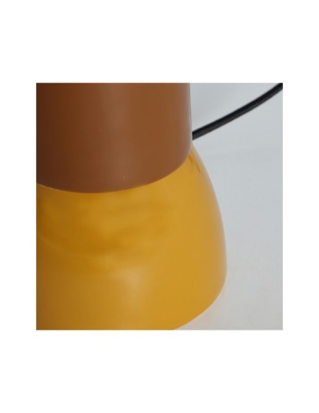 Lámpara de Mesa MANAROLA, Hierro / Mostaza, Blanco, Marrón - Kodu Home Design