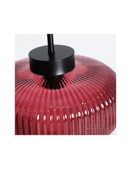 Lámpara de Techo ELBA, Cristal / Negro, Burdeos - Kodu Home Design