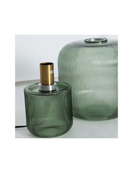 Lámpara de Mesa SIRA, Cristal / Oro, Verde - Kodu Home Design