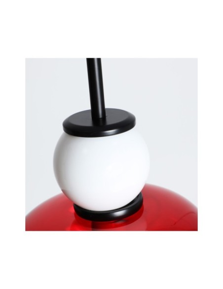 Lámpara de Techo LARISA, Cristal / Negro, Blanco, Rojo - Kodu Home Design