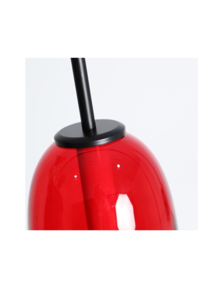 Lámpara de Techo LARISA, Cristal / Blanco, Oro, Rojo - Kodu Home Design