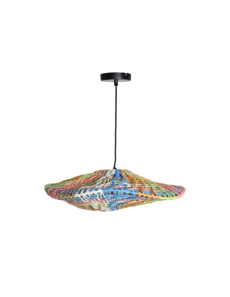 Lámpara de Techo KALEI, Rafia / Multicolor, Negro - Kodu Home Design