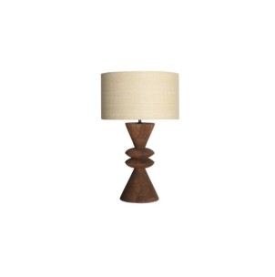 Lámpara de Mesa SHAMA, Mango / Marrón, Beige - Kodu Home...