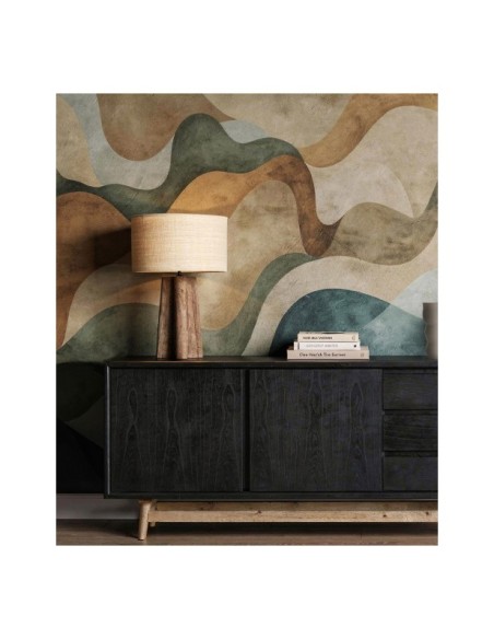 Lámpara de Mesa KEALE, Mango / Marrón, Beige - Kodu Home Design