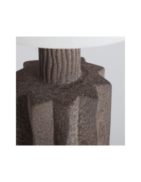 Lámpara de Mesa ORVIK, Cerámica / Gris, Blanco - Kodu Home Design