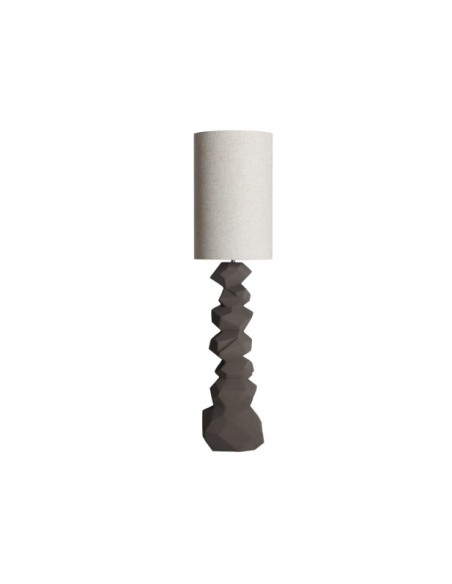 Lámpara de Pie PEDRA, Cerámica / Gris, Blanco - Kodu Home Design