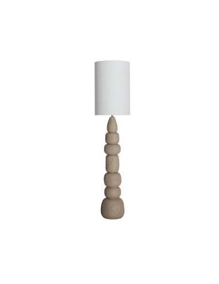 Lámpara de Pie GLOBA, Resina / Beige, Blanco - Kodu Home Design