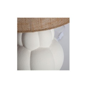 Lámpara de Mesa BULLA, Cerámica / Blanco, Marrón - Kodu... 2