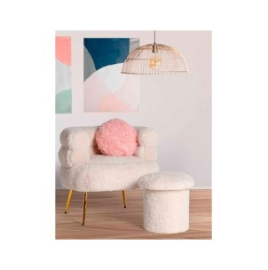 Reposapiés JONZAC, Lana / Blanco - Kodu Home Design 2