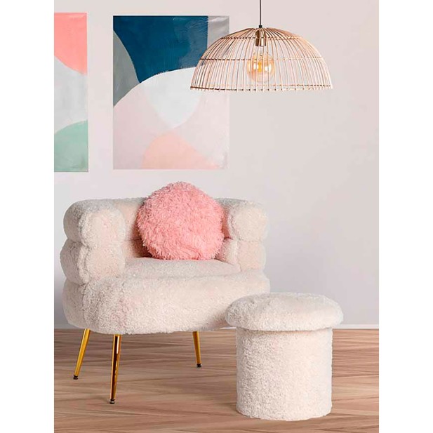 Reposapiés JONZAC, Lana / Blanco -...