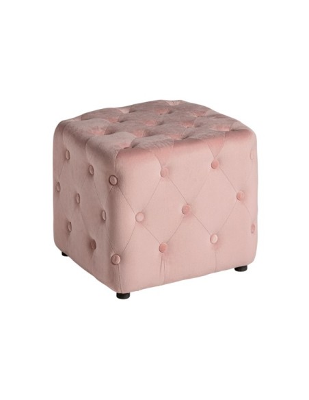 Reposapiés BOUGUE, Poliéster / Rosa Palo, Negro - Kodu Home Design