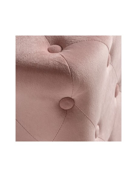 Reposapiés BOUGUE, Poliéster / Rosa Palo, Negro - Kodu Home Design