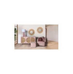 Reposapiés BOUGUE, Poliéster / Rosa Palo, Negro - Kodu... 2