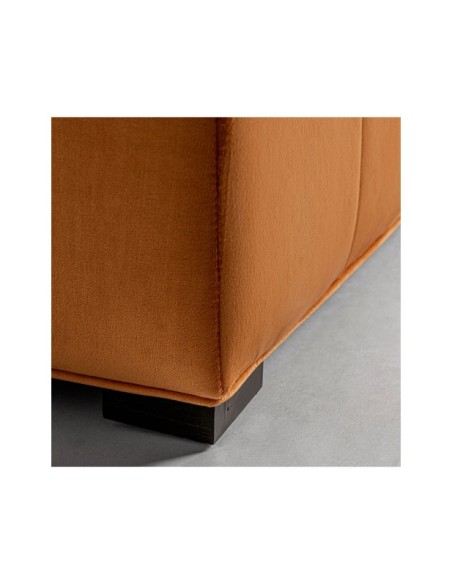 Reposapiés GELOUX, Poliéster / Ocre, Negro - Kodu Home Design