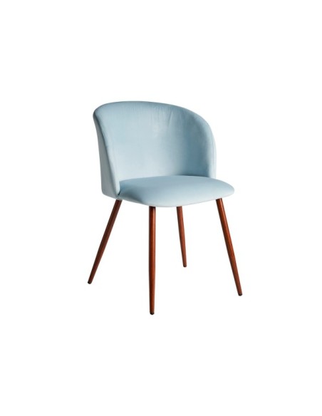 Silla LULA, Terciopelo / Azul, Marrón - Kodu Home Design