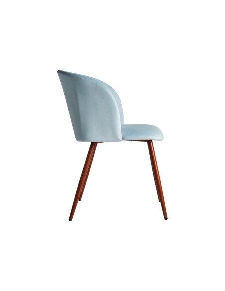 Silla LULA, Terciopelo / Azul, Marrón - Kodu Home Design