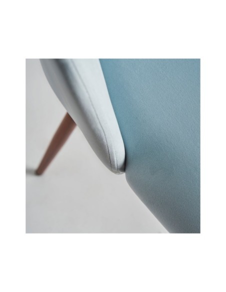 Silla LULA, Terciopelo / Azul, Marrón - Kodu Home Design