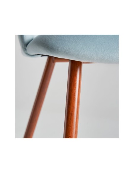 Silla LULA, Terciopelo / Azul, Marrón - Kodu Home Design