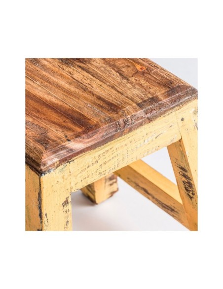 Reposapiés BUZET, Caoba / Mostaza - Kodu Home Design