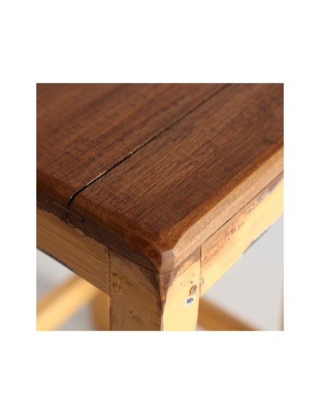 Reposapiés SAURIS, Caoba / Marrón, Amarillo - Kodu Home Design