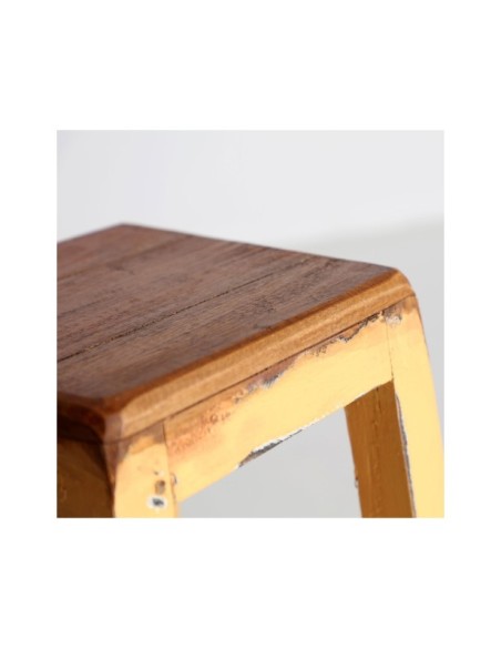 Reposapiés SAURIS, Caoba / Marrón, Amarillo - Kodu Home Design