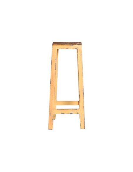 Taburete Alto SAURIS 71 cm, Caoba / Marrón, Amarillo - Kodu Home Design