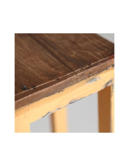 Taburete Alto SAURIS 71 cm, Caoba / Marrón, Amarillo - Kodu Home Design